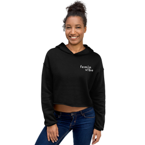 FeminVibe Crop Hoodie Stick-Logo